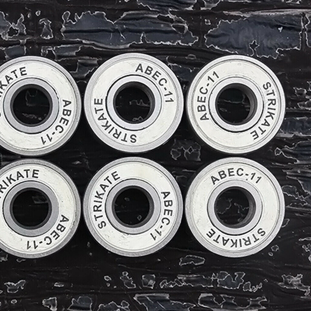3X 8 Pcs 11 Bearings High Performance Roller Skate Scooter Skateboard White