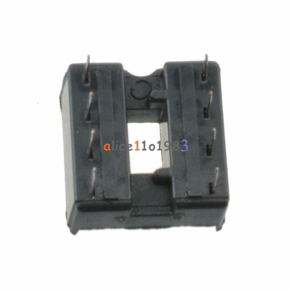 100PCS 8pin DIP IC Socket Adaptor Solder Type Socket Pitch Dual Wipe Contact