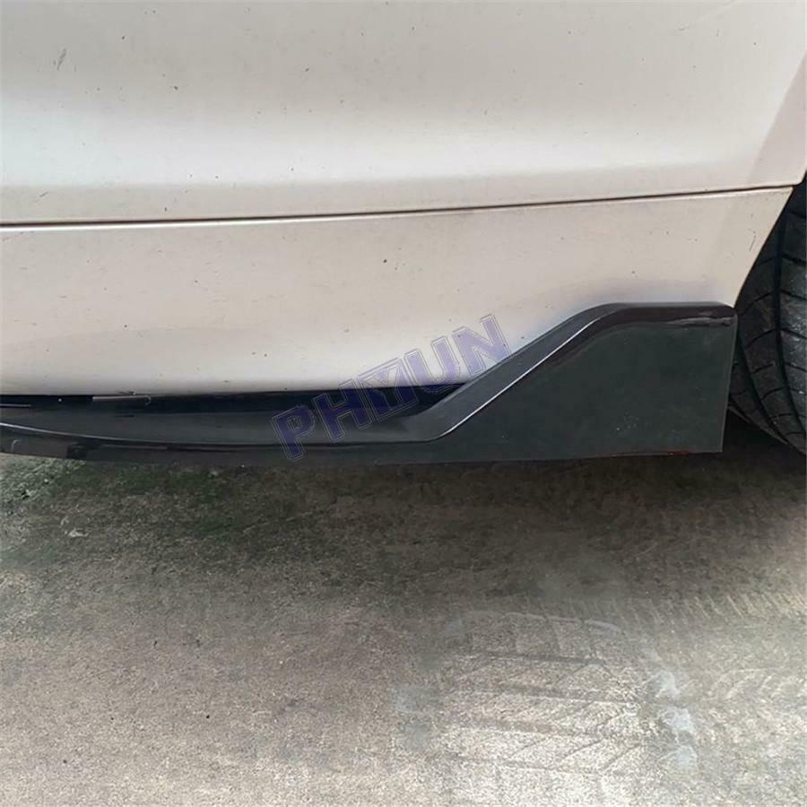 2x 17.3'' inch Car Rear Bumper Spoiler Protector Body Kit Carbon Fiber Style
