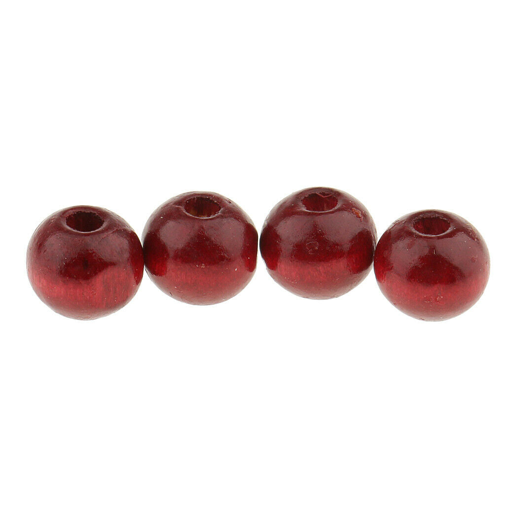50pcs Round Wood Loose Beads Wooden Beads Jewellery Making DIY Crafts 8mm