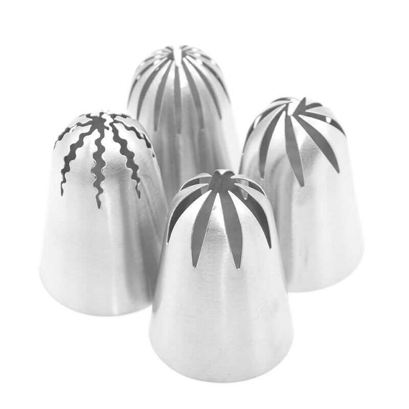 Cake Piping Tips Decorating Mouth Set 4 Pcs Steel  Baking Nozzle To.l8