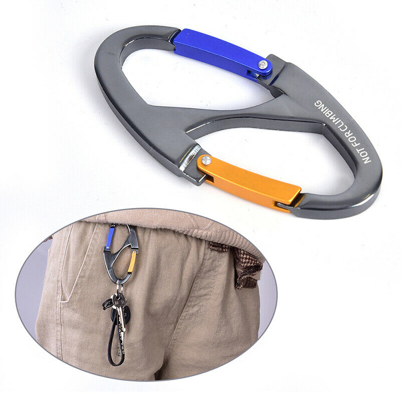 8 Shaped Carabiner Keychain Snap Clip Hook Hiking Buckle Outdoor Camping .l8