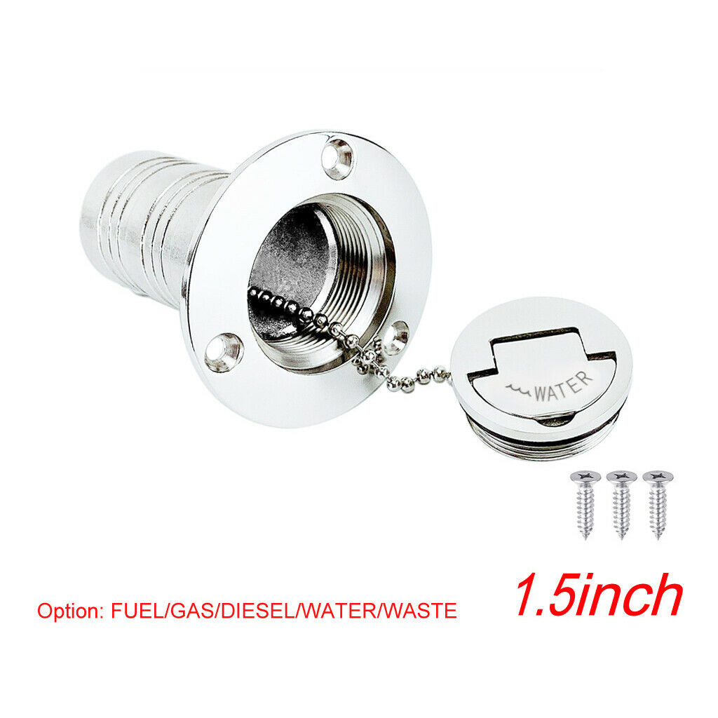 Boat Deck Gas Fill Keyless   1-1/2" Boat Hardware WATER Character Style