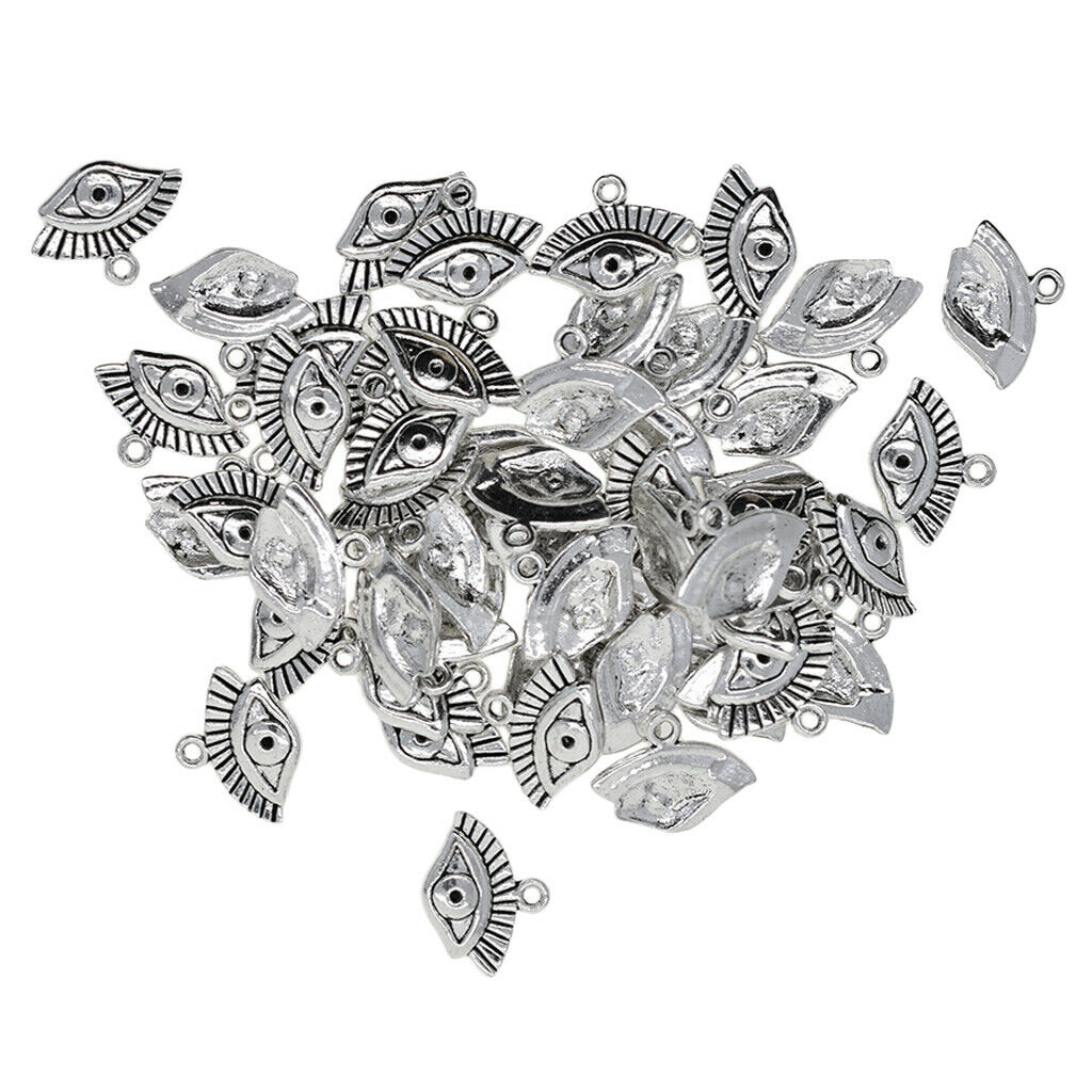 50x Bail Charms The Eye Of Horus Necklace Pendants Earring Findings Dangles