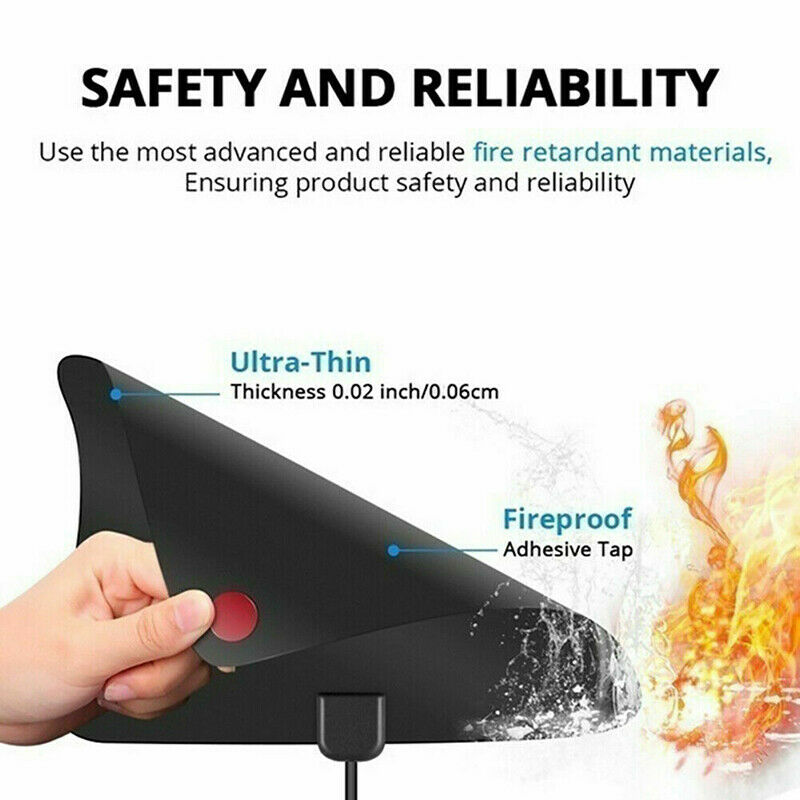 50 Mile Range HDTV Antenna 4K HD Indoor Digital TV Aerial Signal Amplifier
