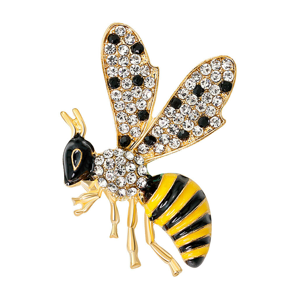 Rhinestone Honeybee Brooch Insect Brooch Boutonniere Jewelry