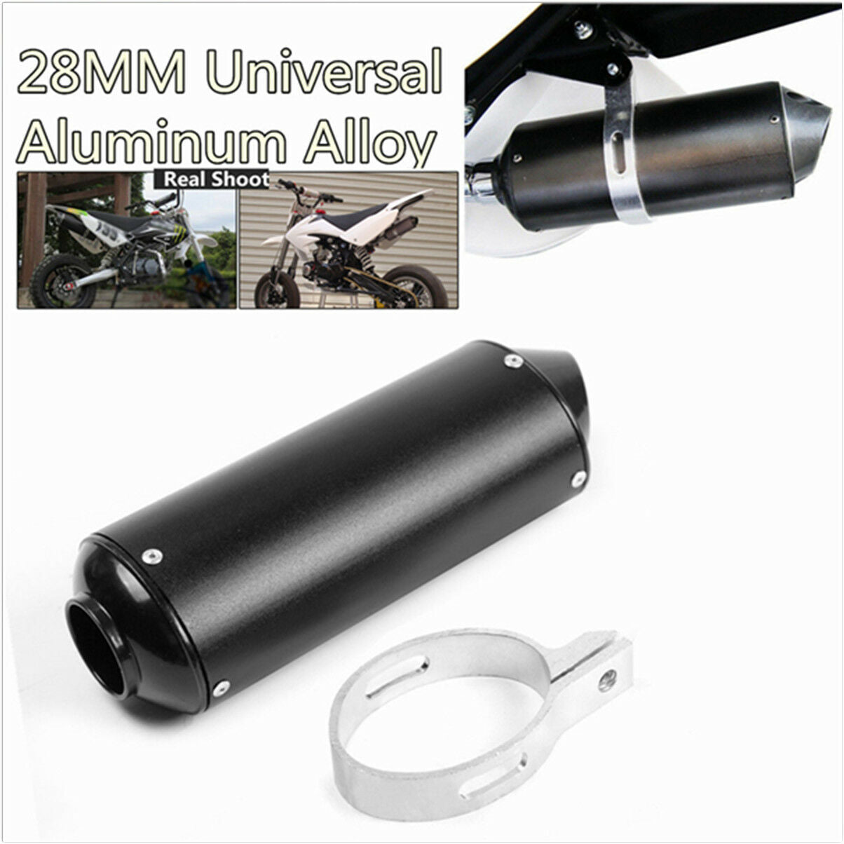 Aluminium Alloy Motorcycle Motorbike Exhaust Muffler Pip For 125cc 150cc 160cc