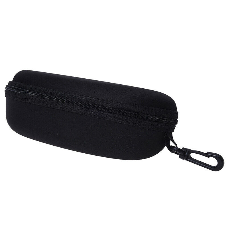 Black Glasses Eyeglasses Safety Zippered Hard Case Holder X6Q8Q8