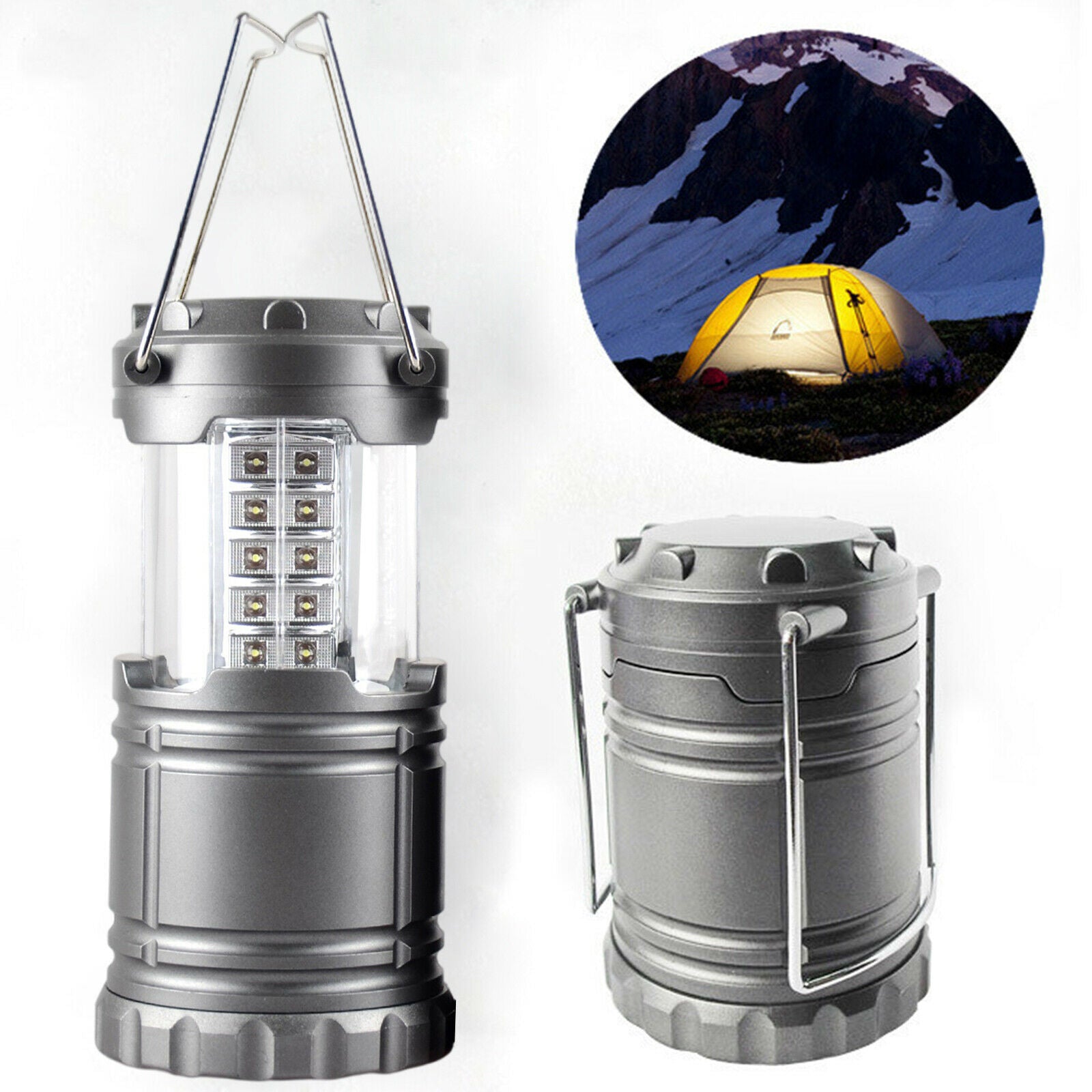 LED Camping Lantern Portable Hand Light Tent Hanging Lamp Hiking Nightlight