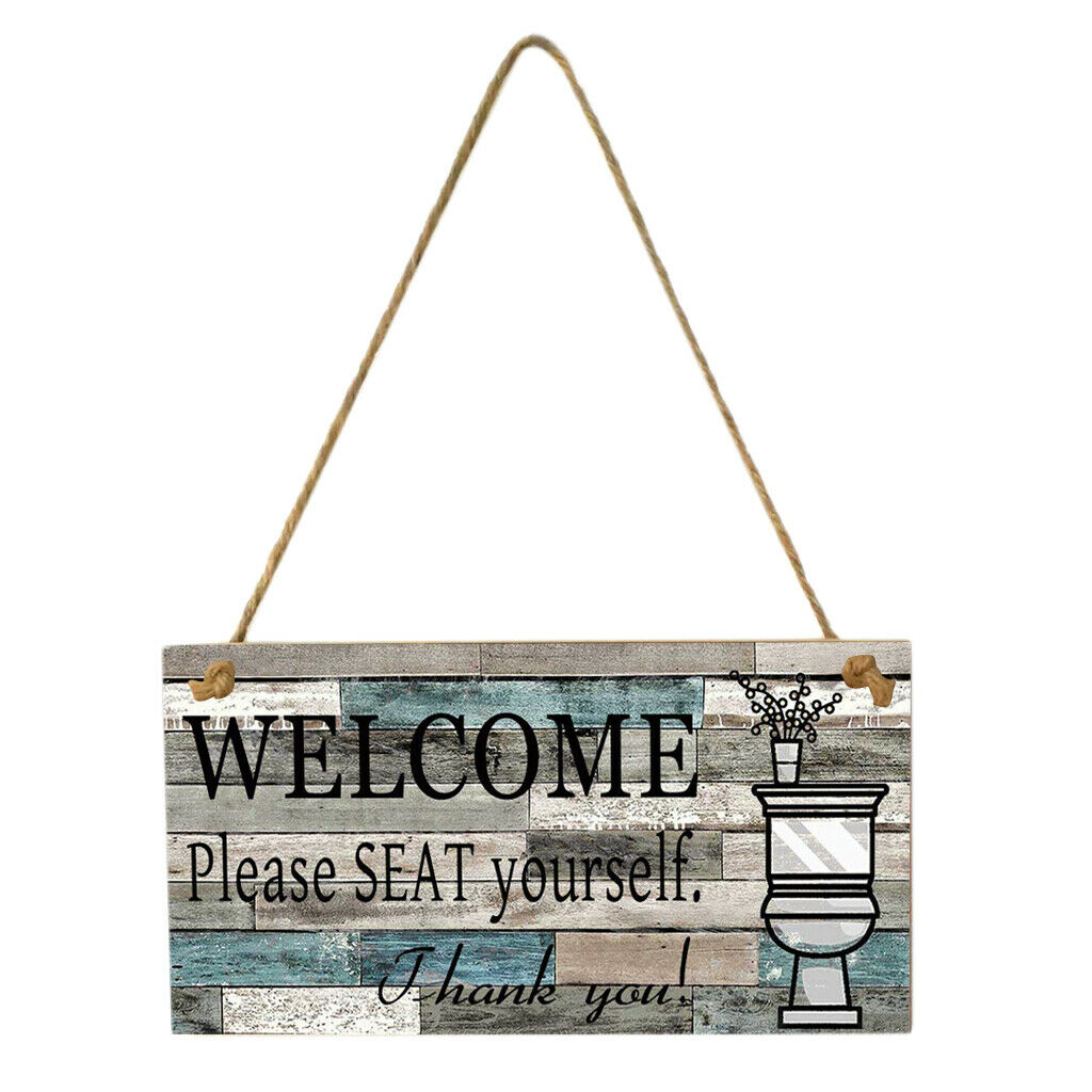 Wood Sign Wall Hanging Welcome Sign Please Seat Yourself Wall Art Decoration