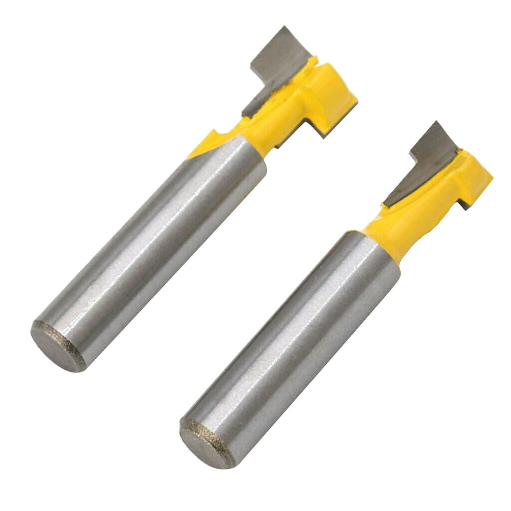 4 Pieces 8mm Shank Keyhole T-Slot Woodworking Cutter Router Bit 1/2" & 3/8