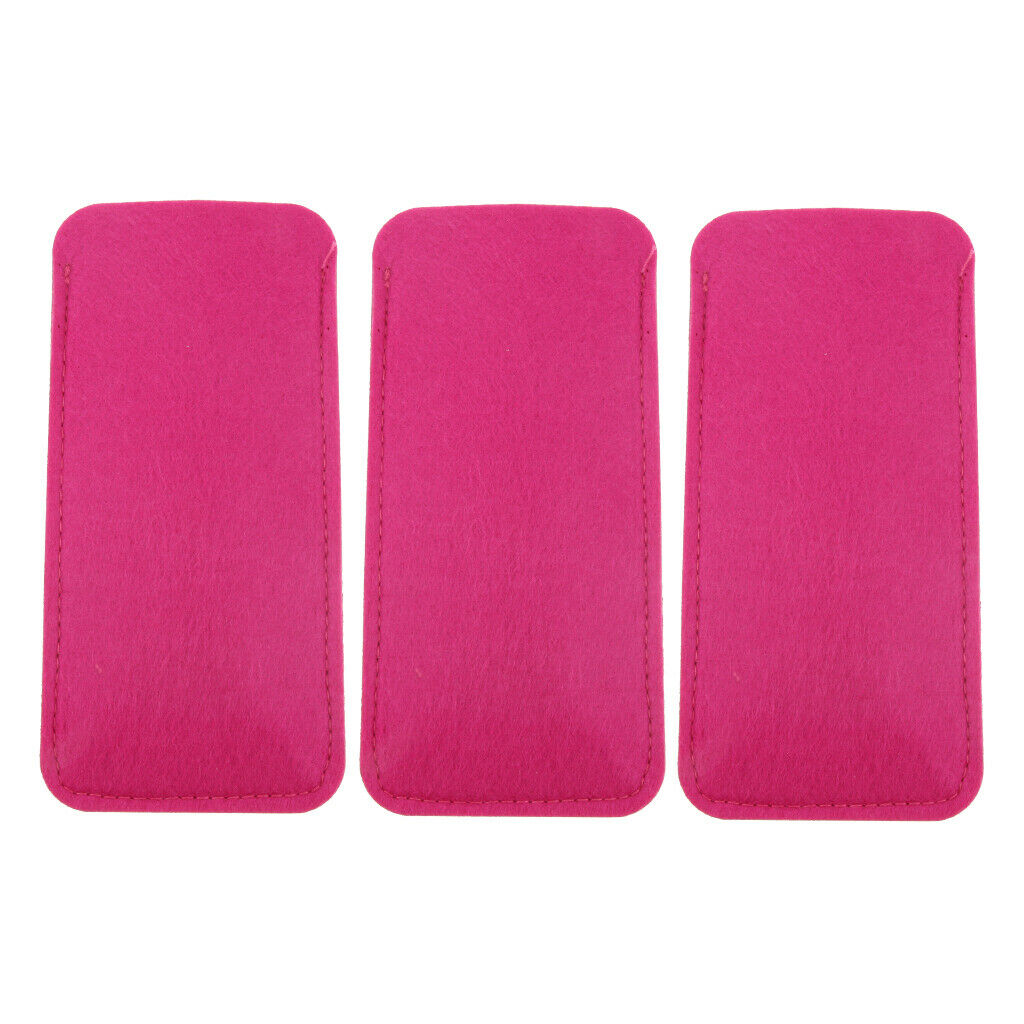 Pack of 3 Men Women Sunglasses Glasses Pouch Case Eyewear Protector Bag Felt -