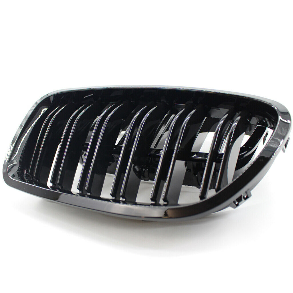 Pair Gloss Black Front Kidney Grilles Grill For BMW F10 F18 2010-2015 NEW