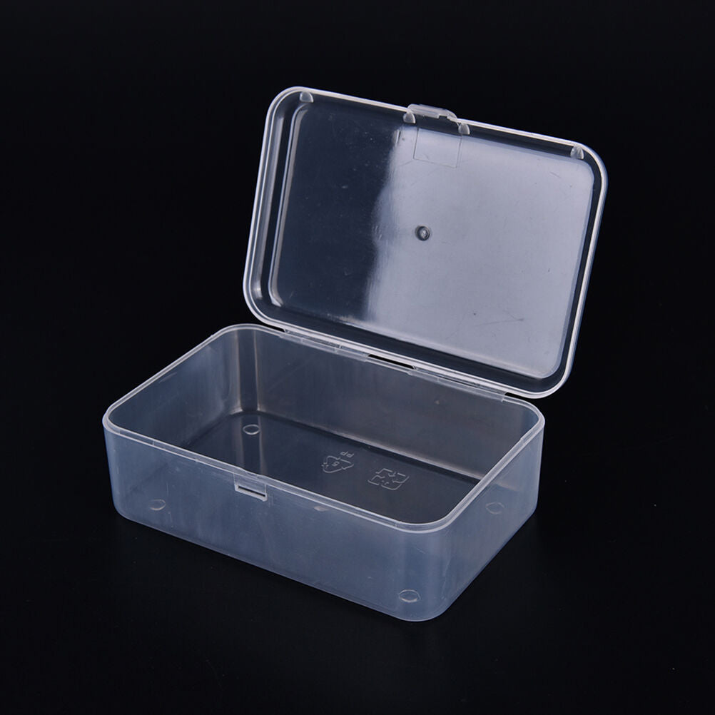 New Small Transparent Plastic Storage Box clear Square Multipurpose displa.l8