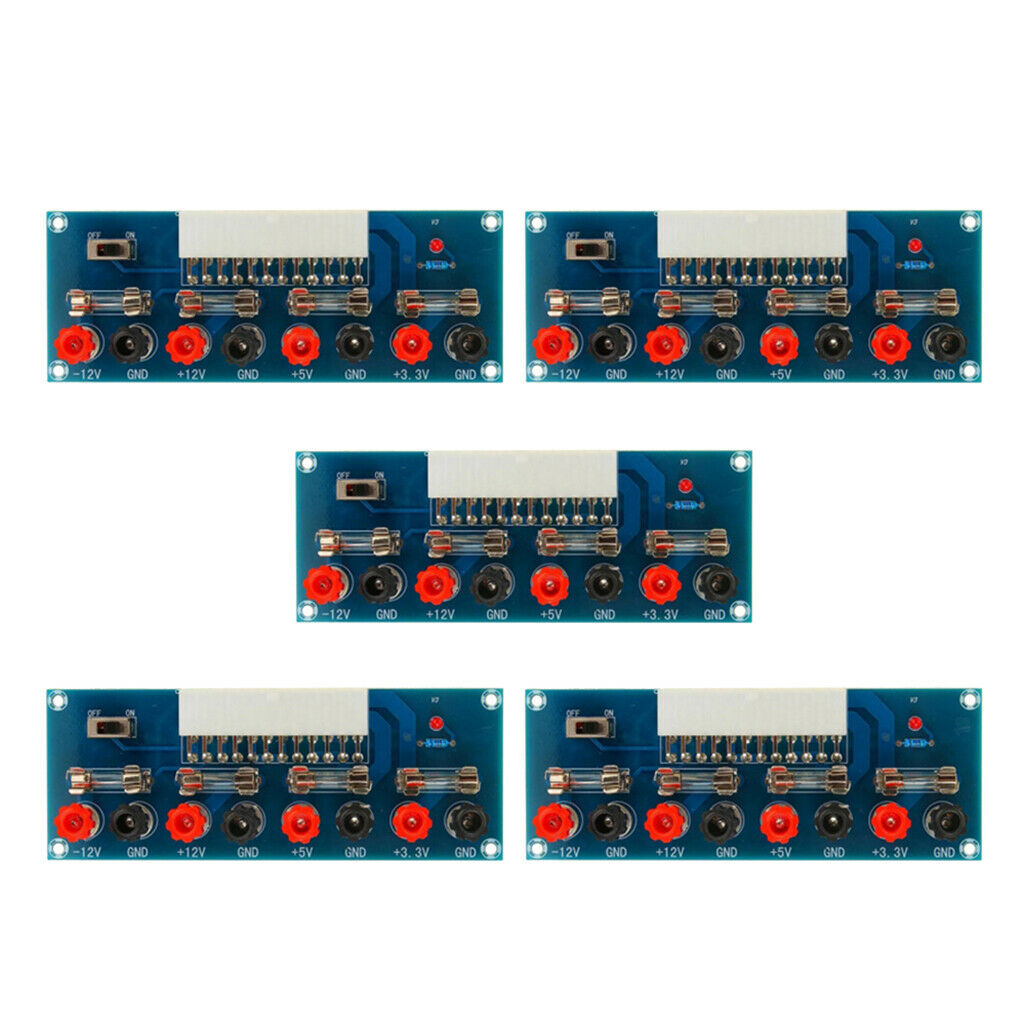 Set of 5 24 Pins XH-M229 ATX Benchtop Power Board Supply Modules Connector