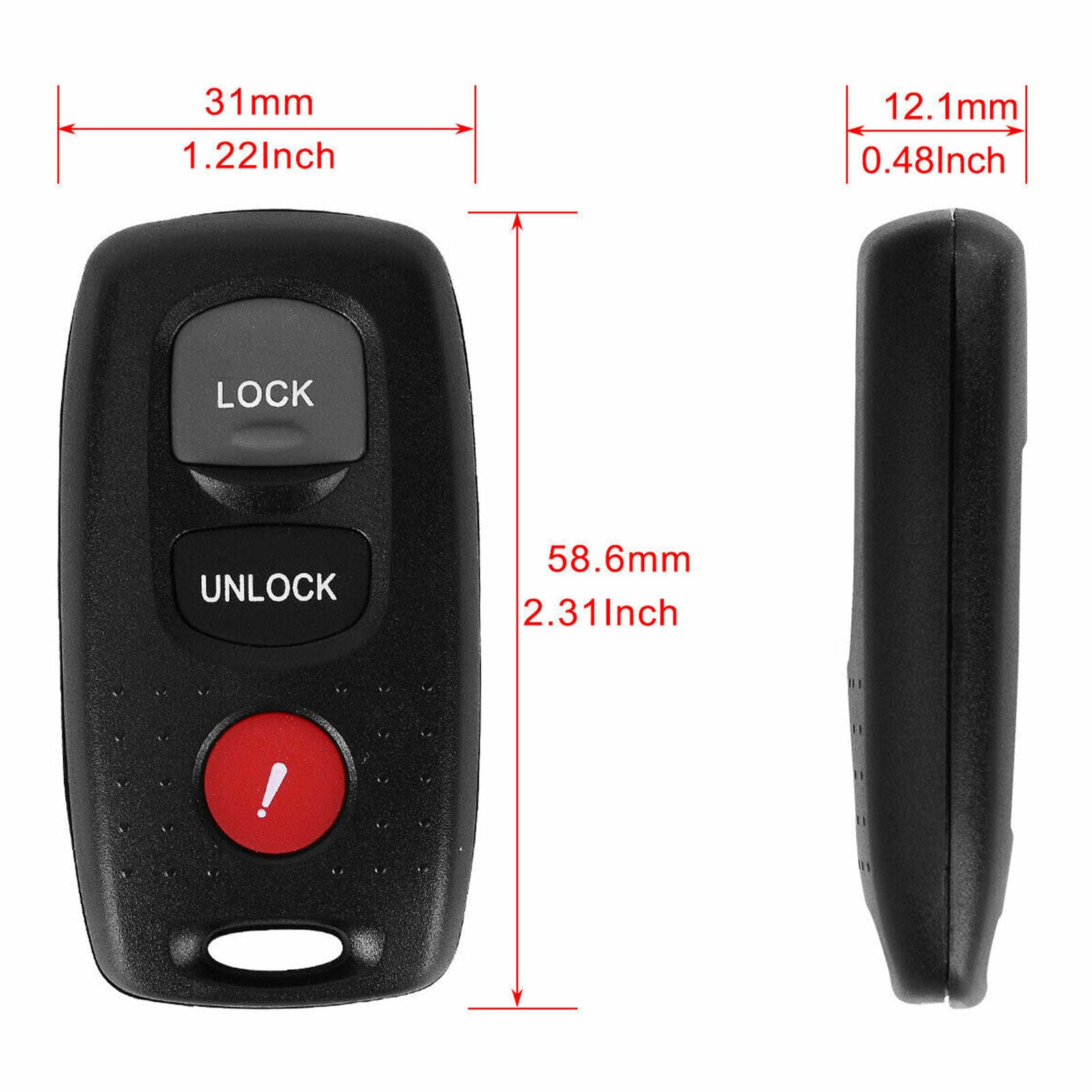 2 For Mazda 3 -2007 2008 2009 Keyless Entry Remote Key Fob For KPU41794