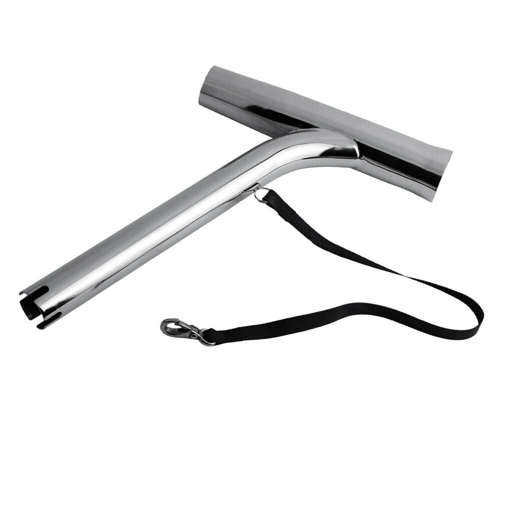 High Polished Stainless Steel Outrigger Boat Fishing Rod Holder with Strap