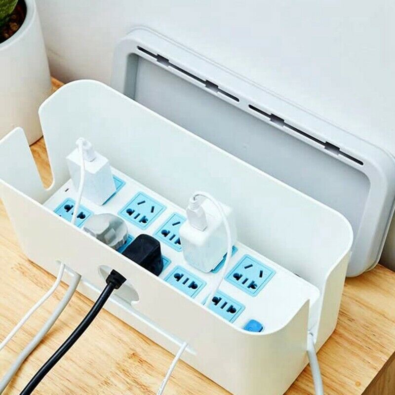 Cable Management Box, Cable Cord Organizer, Cord Management Container Cover Q9S2