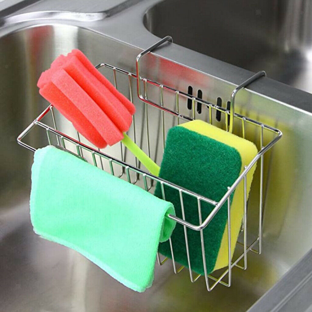 Kitchen Holder Sink Towel Holder Sink Caddy Organizer Draining Basket B