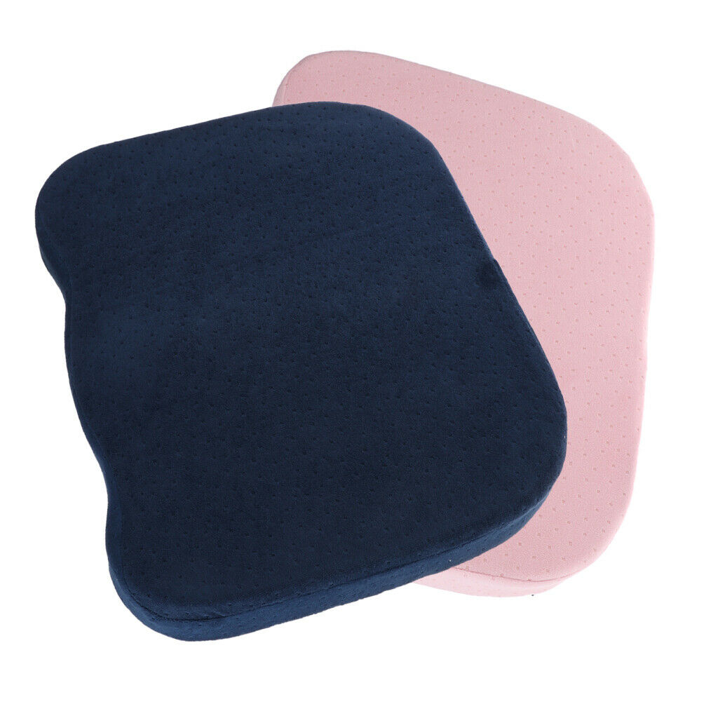 2Pieces Comfort Memory Foam Chair Seat Cushion Pad Removable Zipper Covers