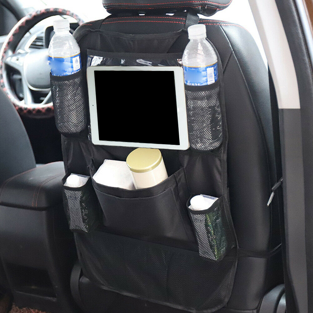 Car Backseat Organizer Storage Bag Multi Pocket Seat Back Travel Hanging Pouch @