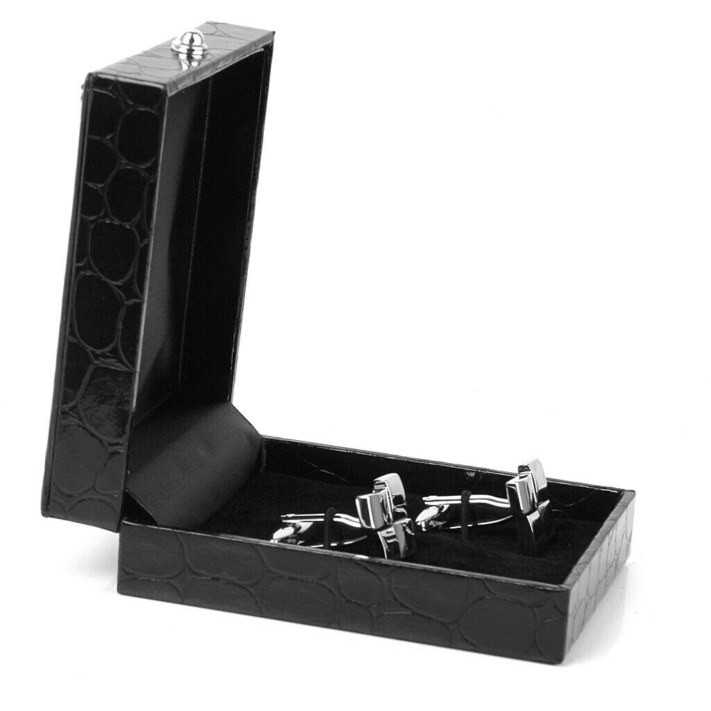 Black PU Leather Tie Clip
