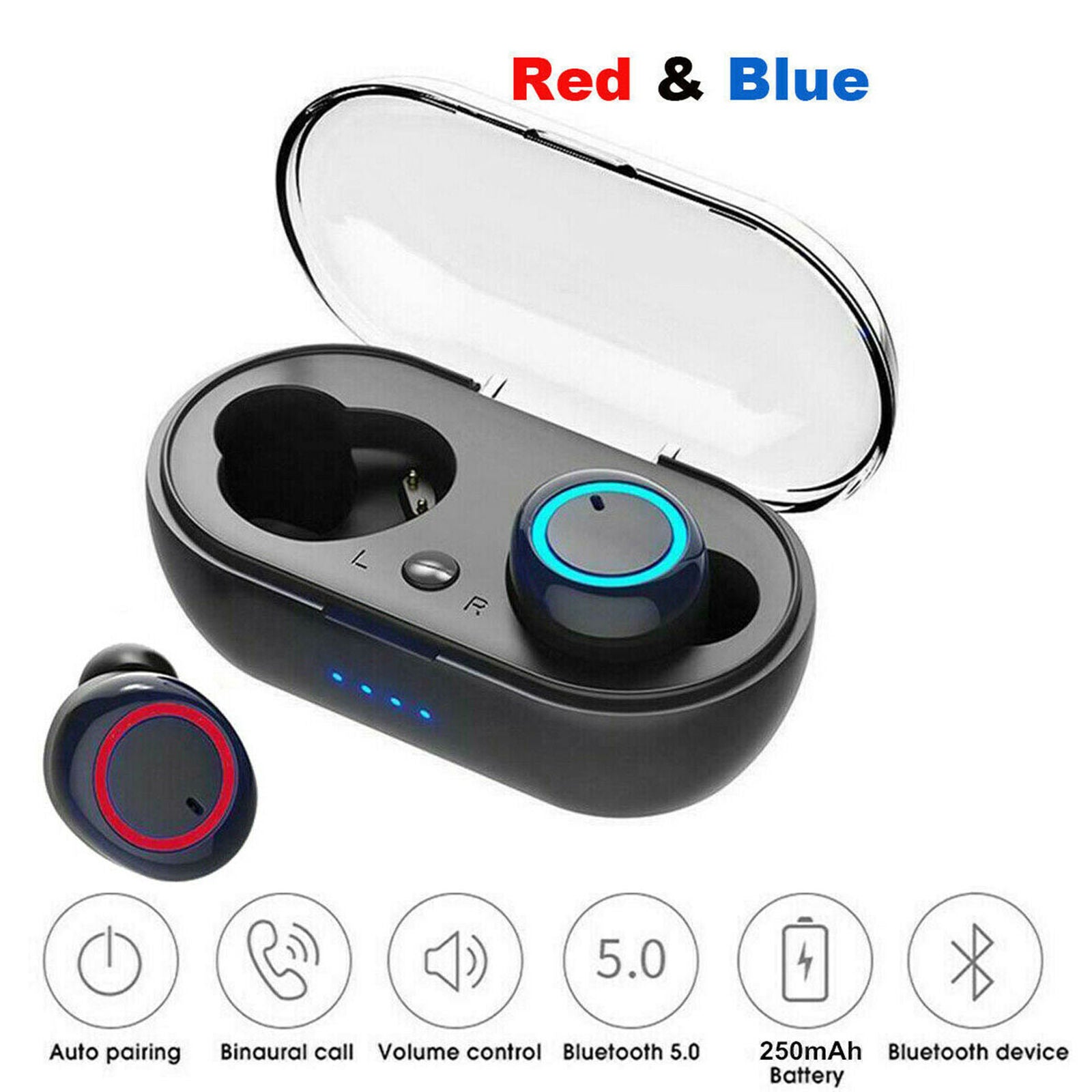 Wireless Bluetooth Earphone Earbuds headset In-Ear Headphones W/ Charging Case