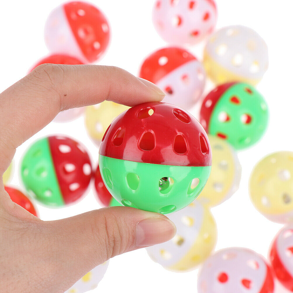5pcs Toys for Cats Ball with Bell Playing Chew Rattle Plastic Ball Intera.l8