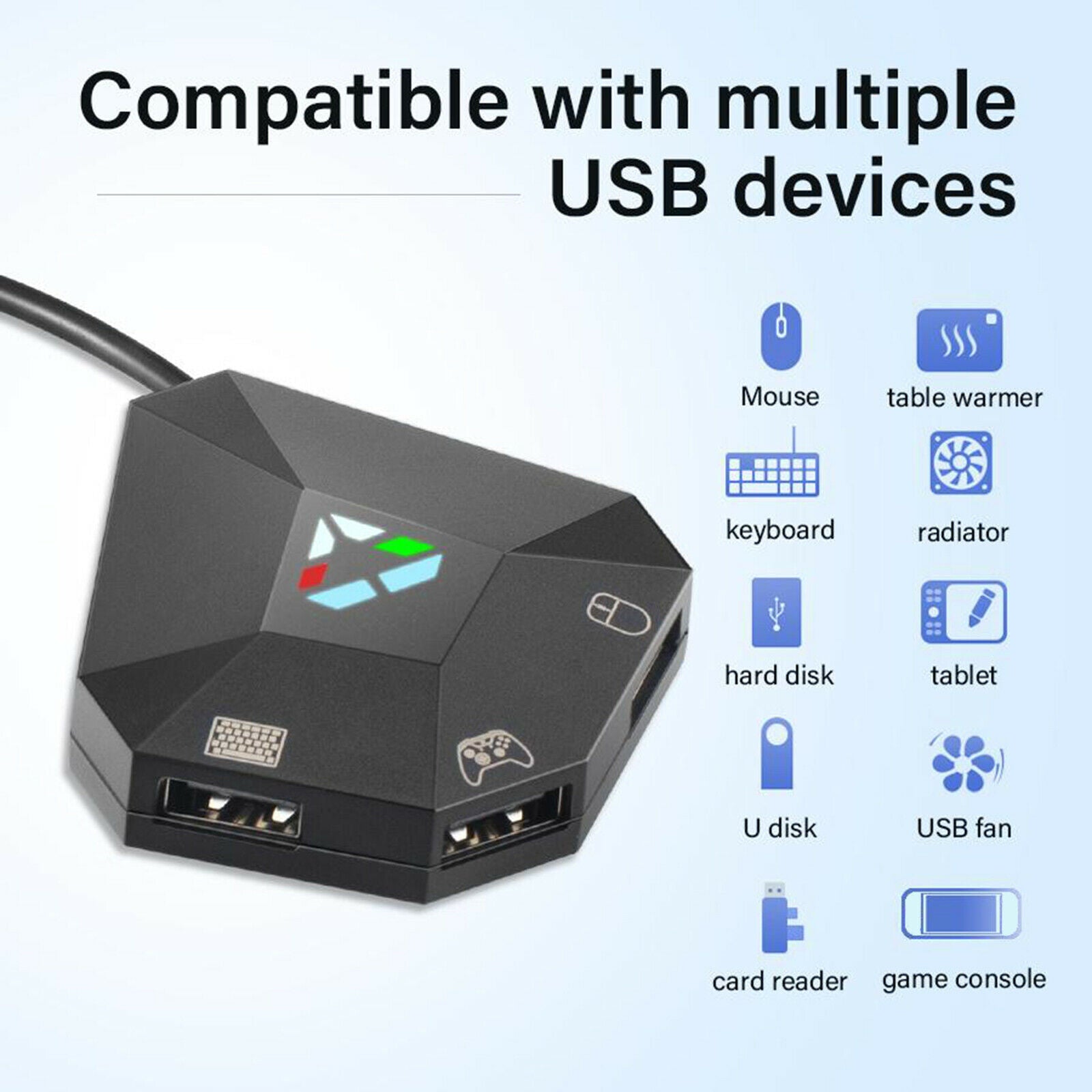 Black Keyboard and Mouse Converter Adapter N-Switch Professional Accessories