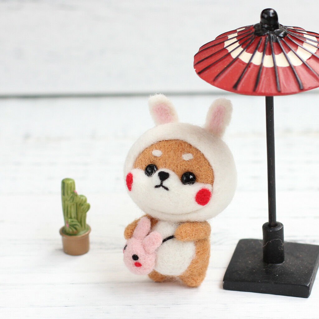 2 Pack Cute Dog Felt Craft Kits Tutorials Roving Crafts Home Pig Rabbit