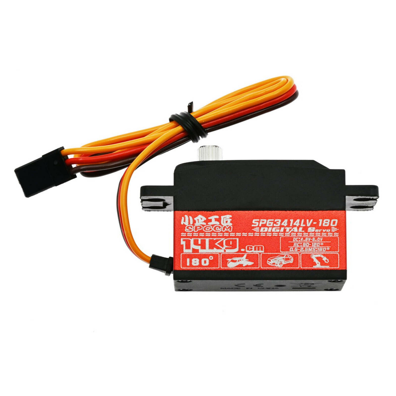 SPG3414LV 14kg Full Metal Servo for 1/10 Car DIY Control Angle 180° Accs