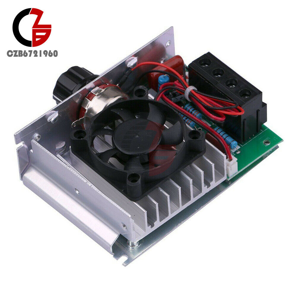 10000W AC110V Electronic SCR Regulator Voltage Motor Speed Temp Controller + Fan