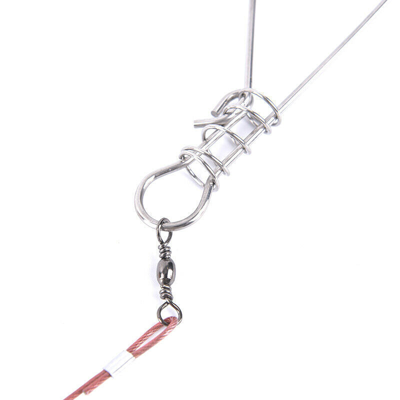 1pc Fishing Lock Buckle Steel Live Fish Lock Fishing Stringer Fishing Tac IODD