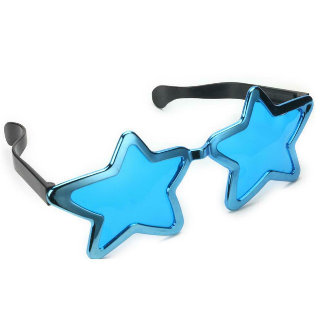 Star Shaped Sunglasses Costume Accessory - Blue
