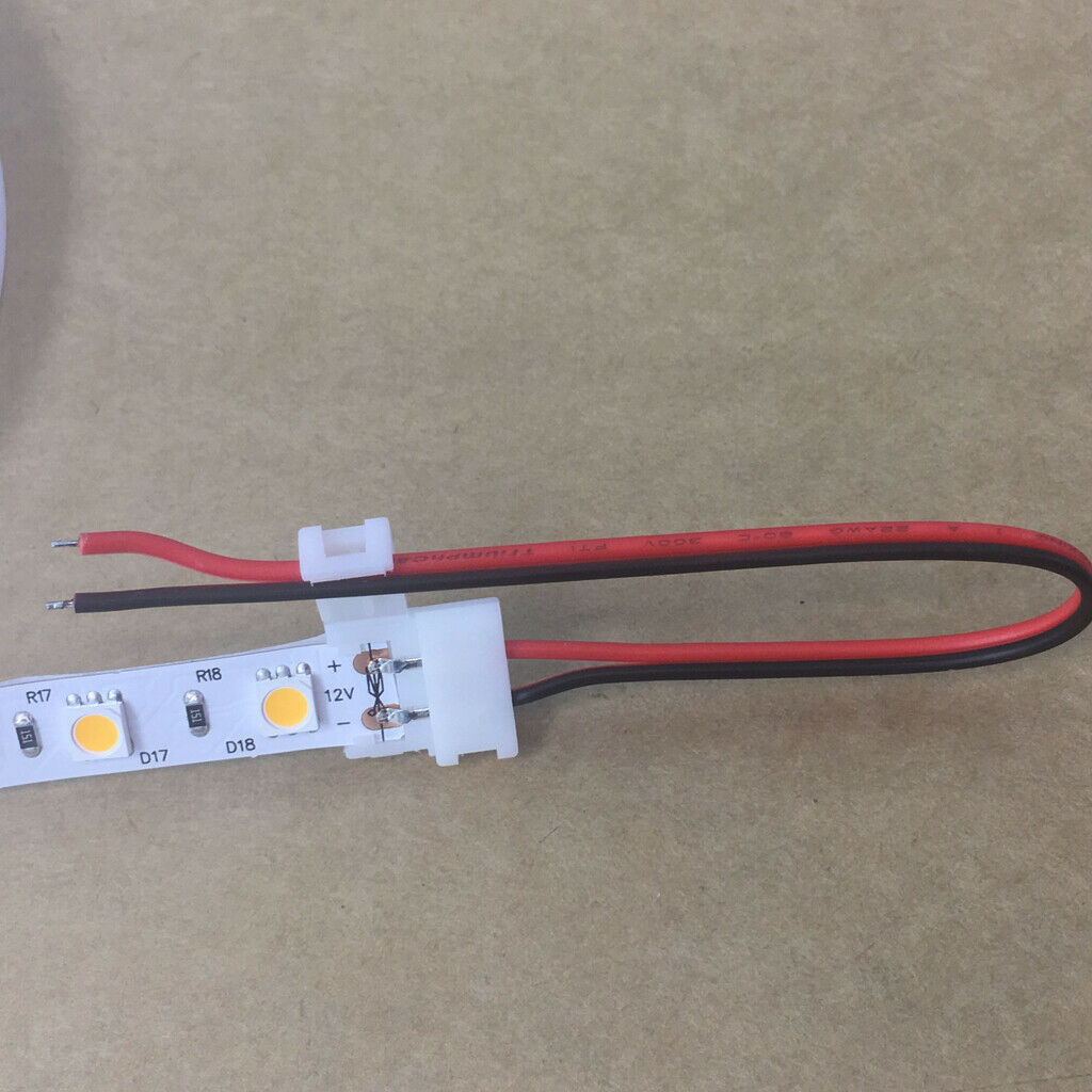 10x Solderless LED   Connector Cable for 5050/5630 Single Color Strips