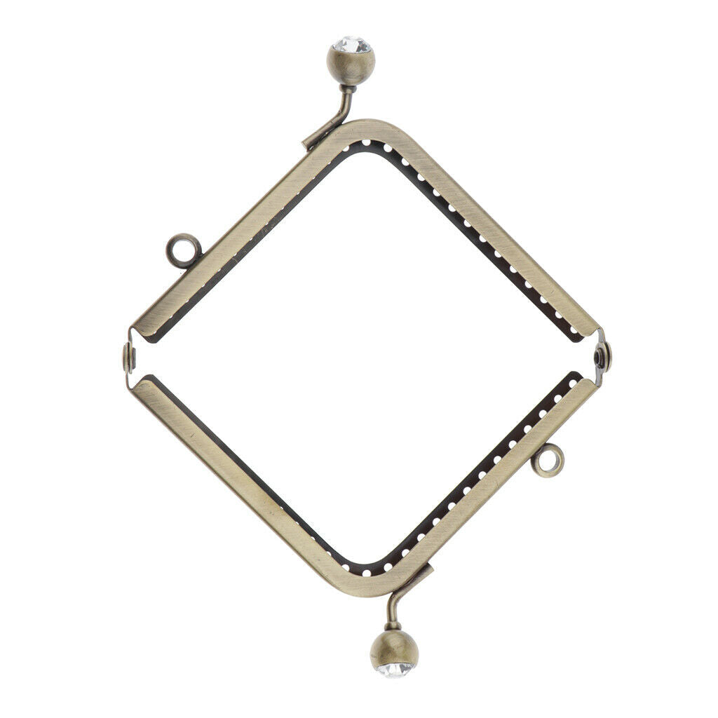 Rhinestone Purse Bag Clutch Frame Kiss Clasp Lock For DIY Bag Making Crafts