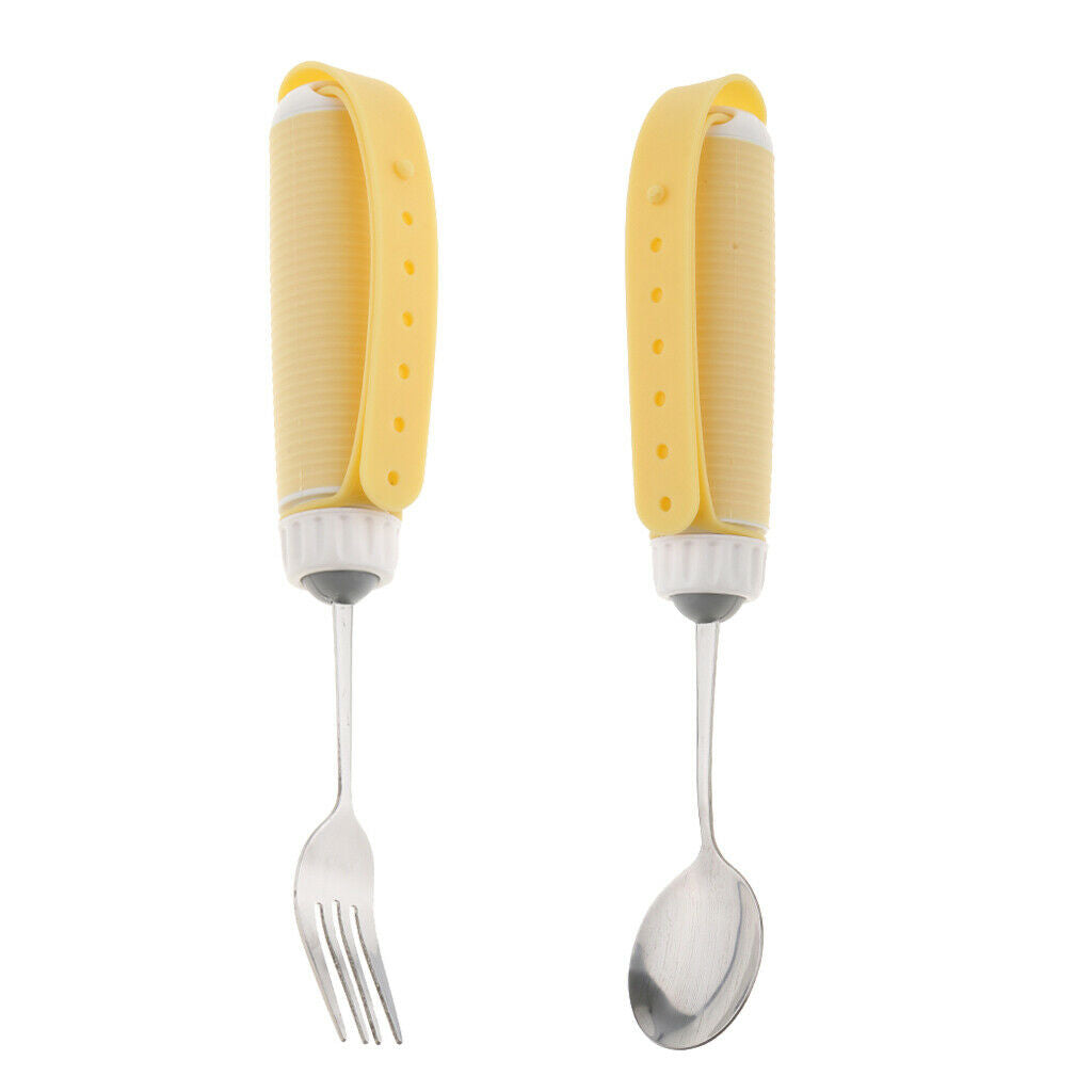 Rotating Utensil Eating Aids Spoon Fork for Elderly Disabled Toddler Dining Aids