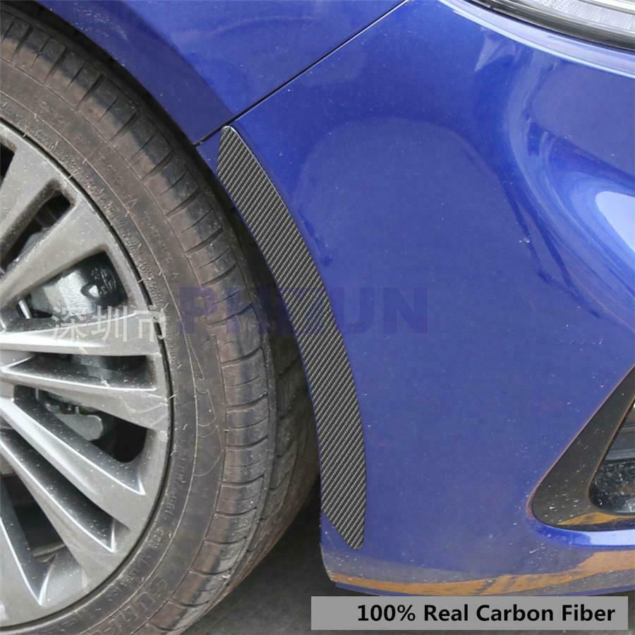 2pcs Real Carbon Fiber Car Fender Flares Arch Wheel Eyebrow Protector Stickers