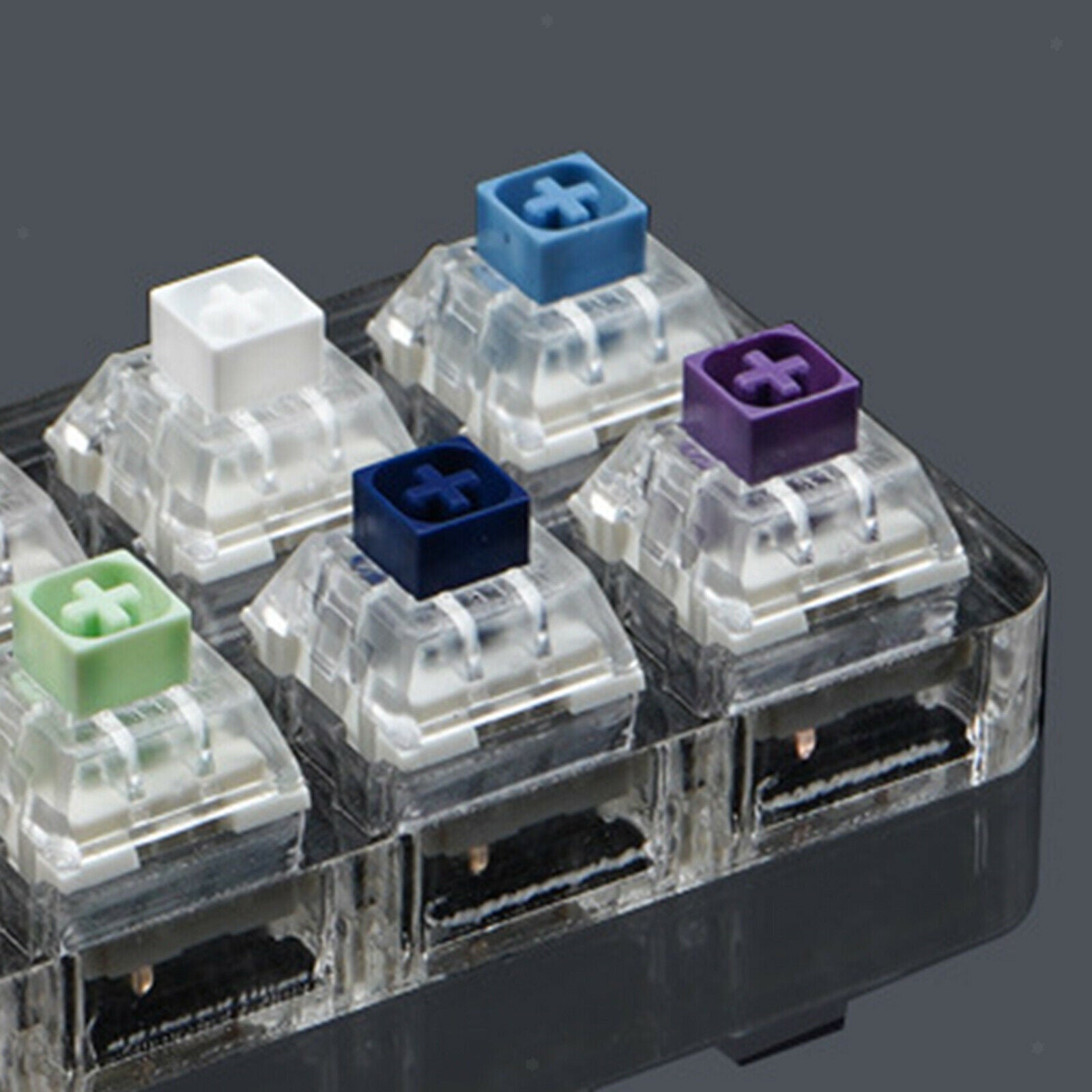 10 Keys Clear Mechanical Keyboard Switch Tester w/Acrylic Base for Kailh BOX