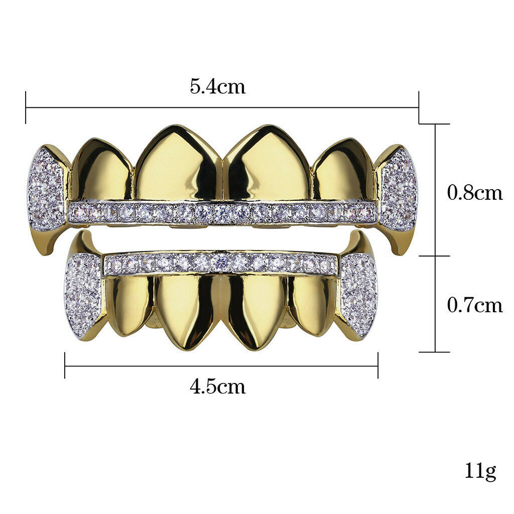 Hip Hop Grills Teeth Grills Sets 6 Teeth Top And Bottom Skirt with Free Mold Kit