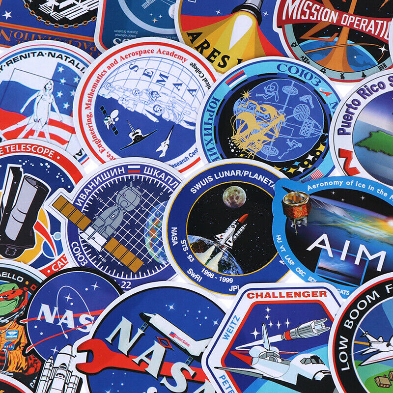 45Pcs Outer space theme stickers DIY scrapbook suitcase laptop guitar sti.l8