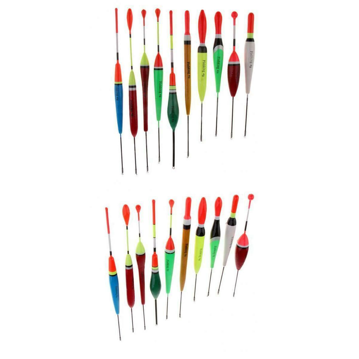 20Pcs Saltwater Fishing 4g 5g Balsa Wooden Floats Bobbers Crappie Panfish