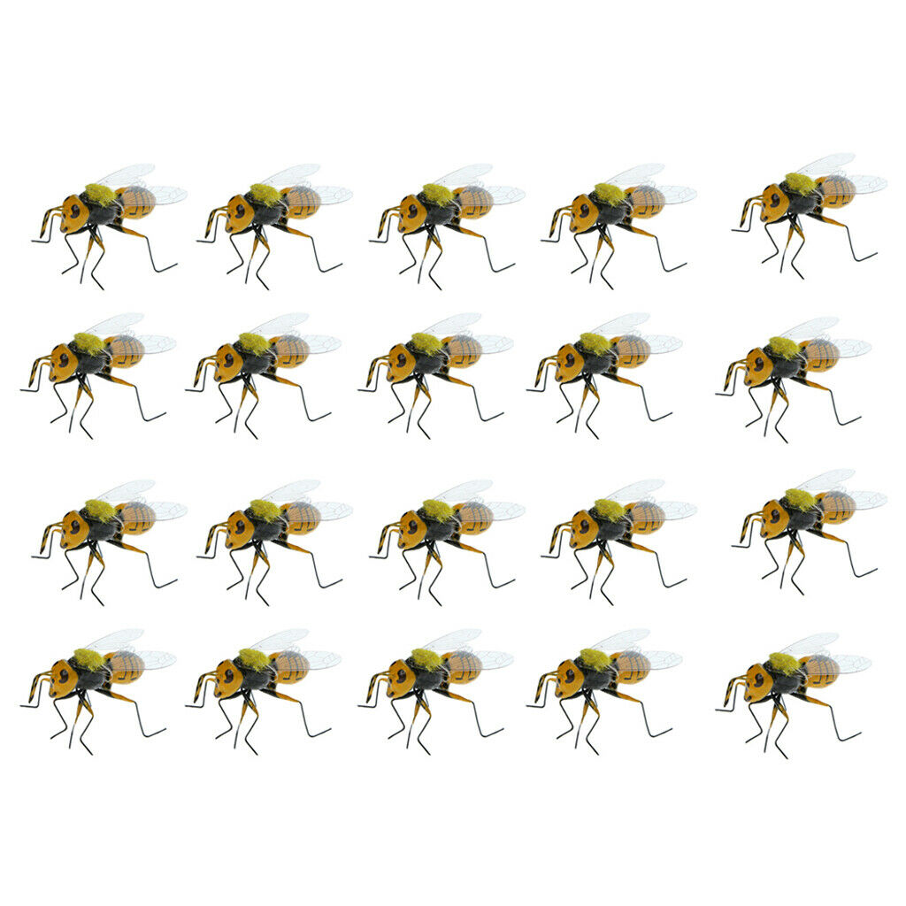 20x Vivid Insect Bee Imitation Animal Fridge Magnet Outdoor Lawn Tree Decor