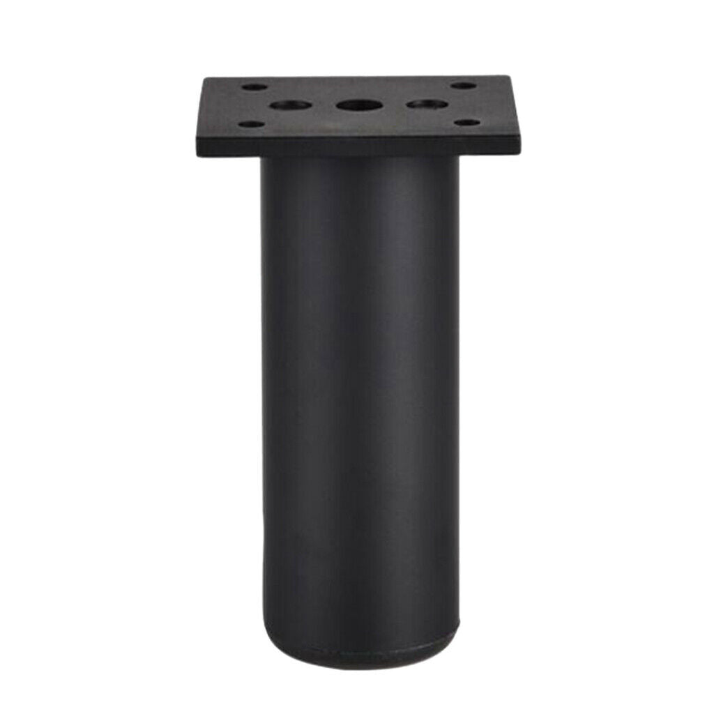 Adjustable Furniture Leg Cabinet Feet 12cm Black Round Aluminium Alloy