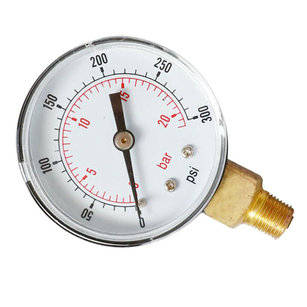Air Pressure Gauge for Oil Gas Water TS-Y504 0-300psi 0-20bar 1/4BSPT Thread