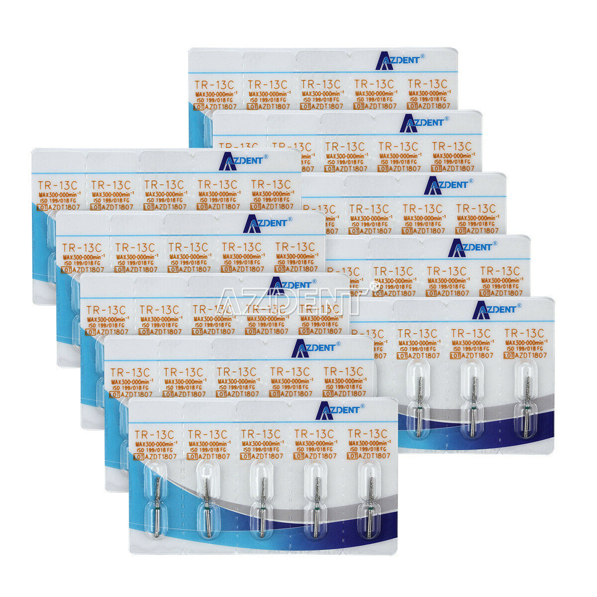 300 Packs Dental Diamond Tooth Drill Burs 150 Types for High Speed Handpiece