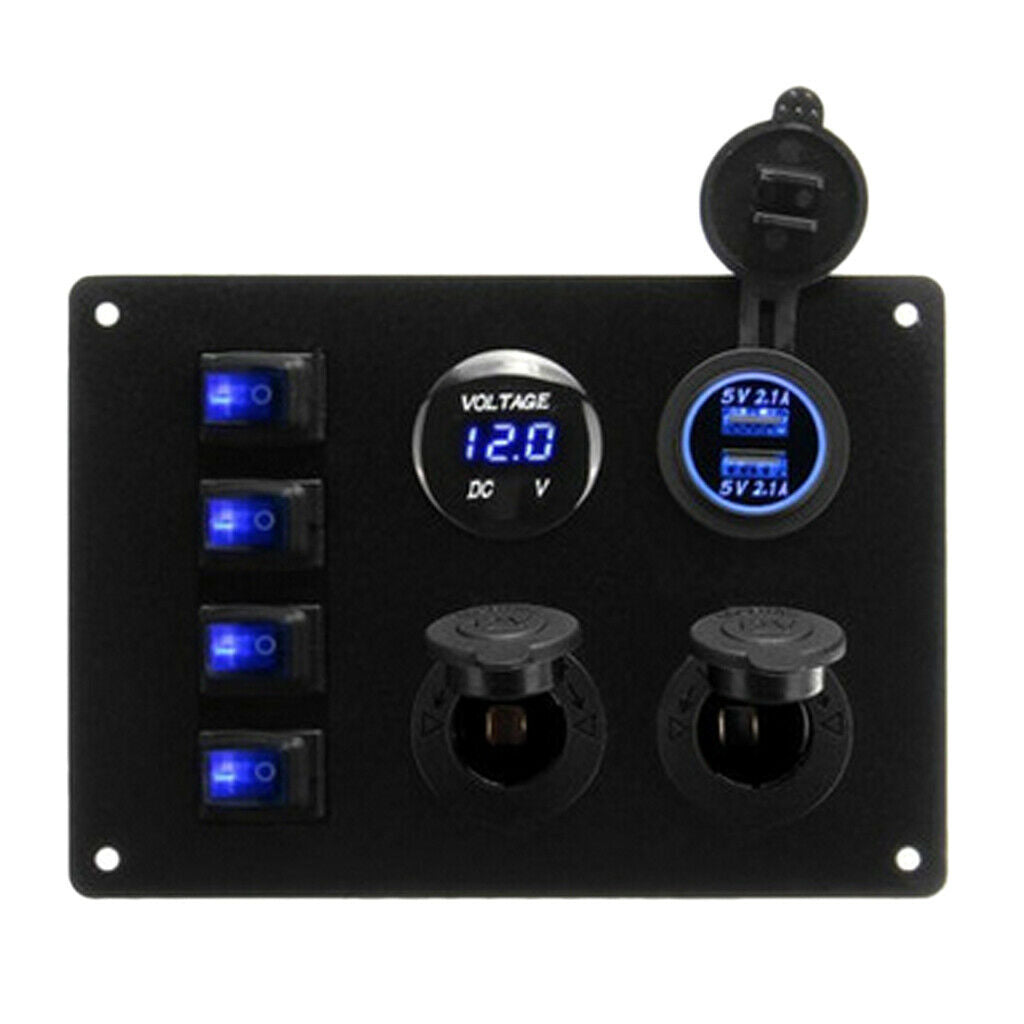 12V Modified Waterproof Panel Warping Switch Electric Meter