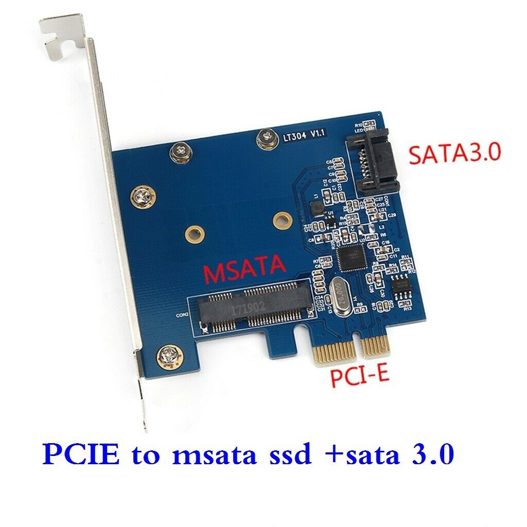 PCI-E to mSATA SSD+SATA3 Combo Expansion Converter Adapter PCIe to SATAIII Card