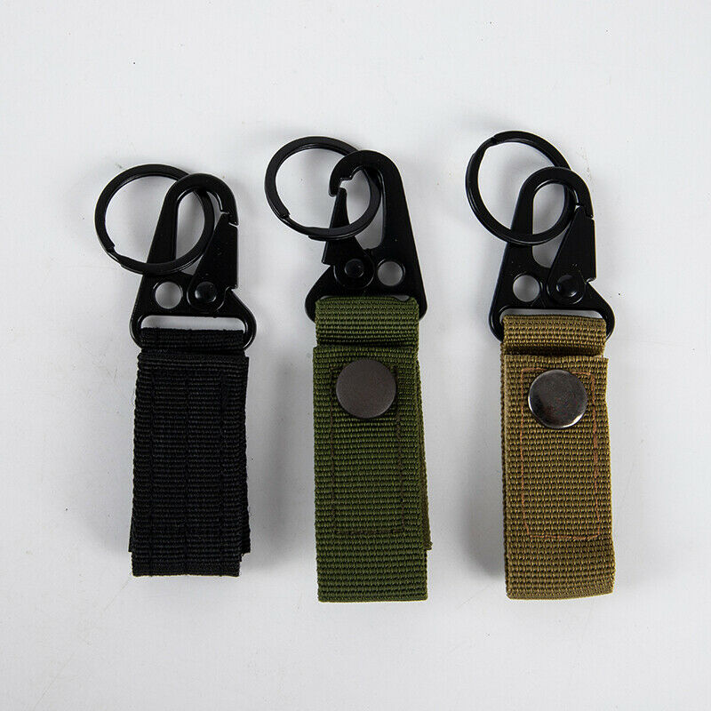 bushcraft Carabiner High Strength Nylon Key Hook MOLLE Webbi.l8