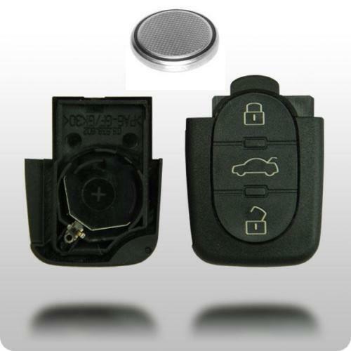 3 BUTTON REMOTE KEY CASE FOB REPAIR KIT CR2032 FITS AUDI